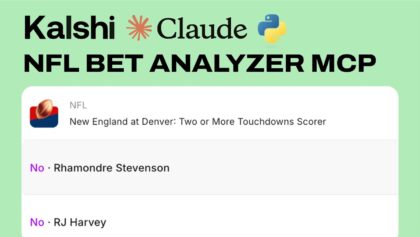 I Connected Claude to NFL Prop Bets on Kalshi