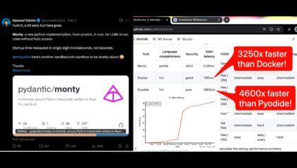 ⚡️Monty: the ultrafast Python interpreter by Agents for Agents — Samuel Colvin, Pydantic