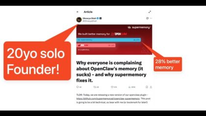 OpenClaw’s Memory Sucks and the fix is simple — Dhravya Shah, Supermemory